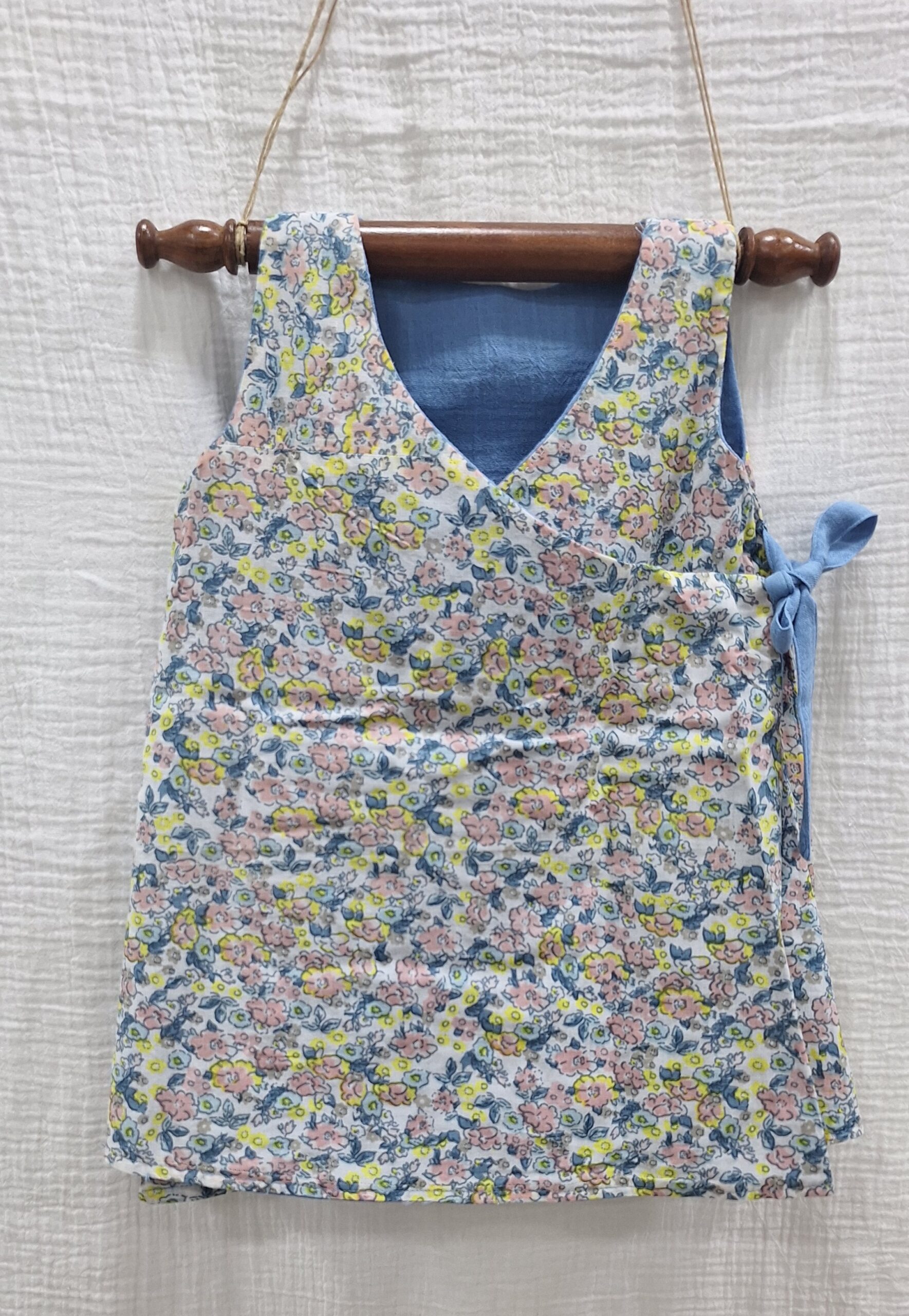 Blue Blossom Wrap Dress (Two way dress) - Image 5