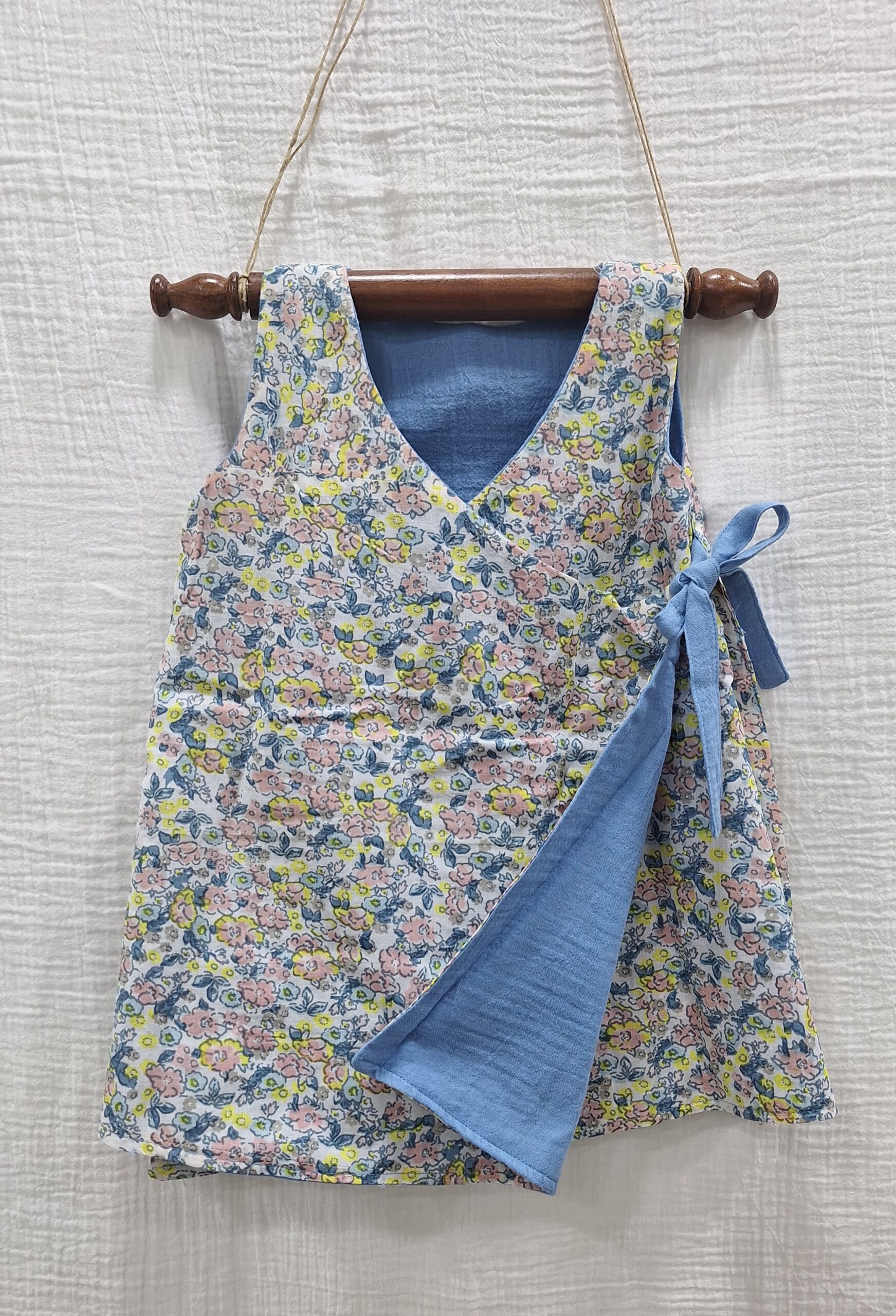 Blue Blossom Wrap Dress (Two way dress) - Image 4