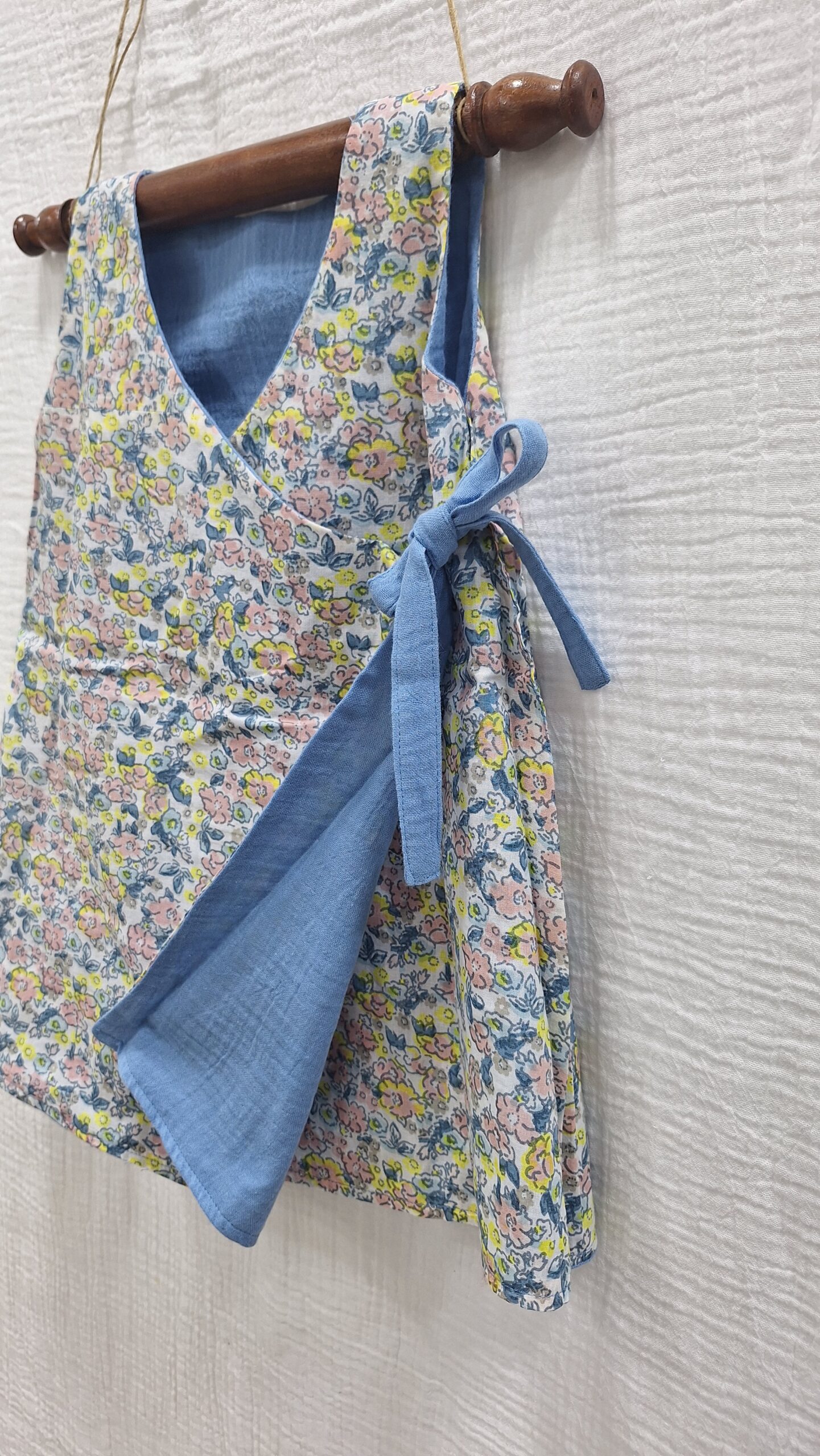 Blue Blossom Wrap Dress (Two way dress) - Image 6
