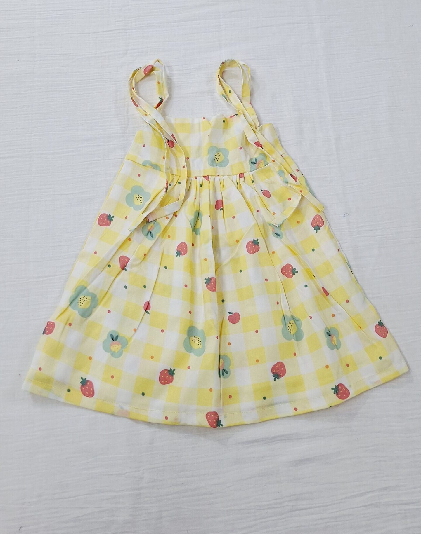 Sunny Strawberry Tie-Up Dress - Image 2