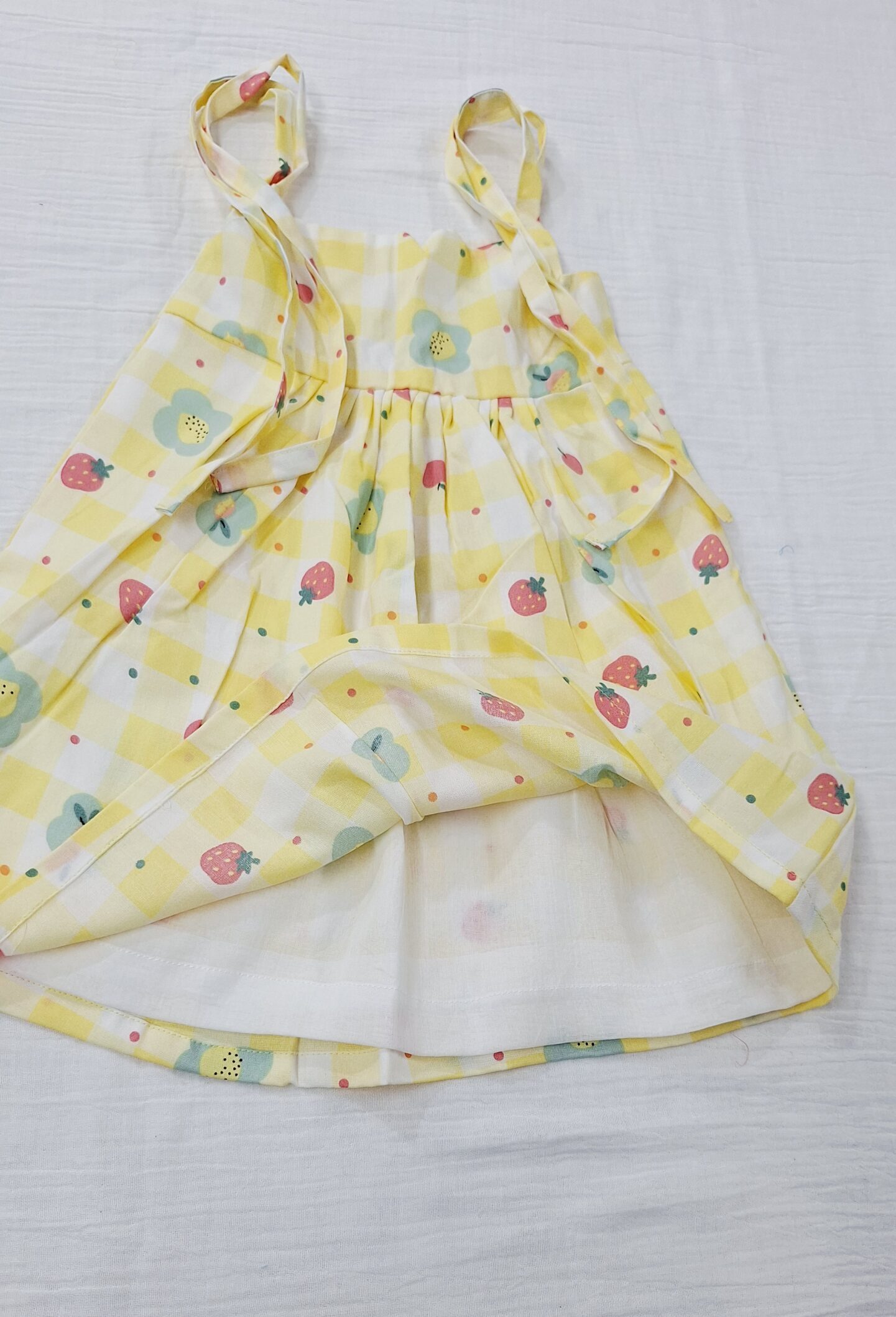 Sunny Strawberry Tie-Up Dress - Image 3